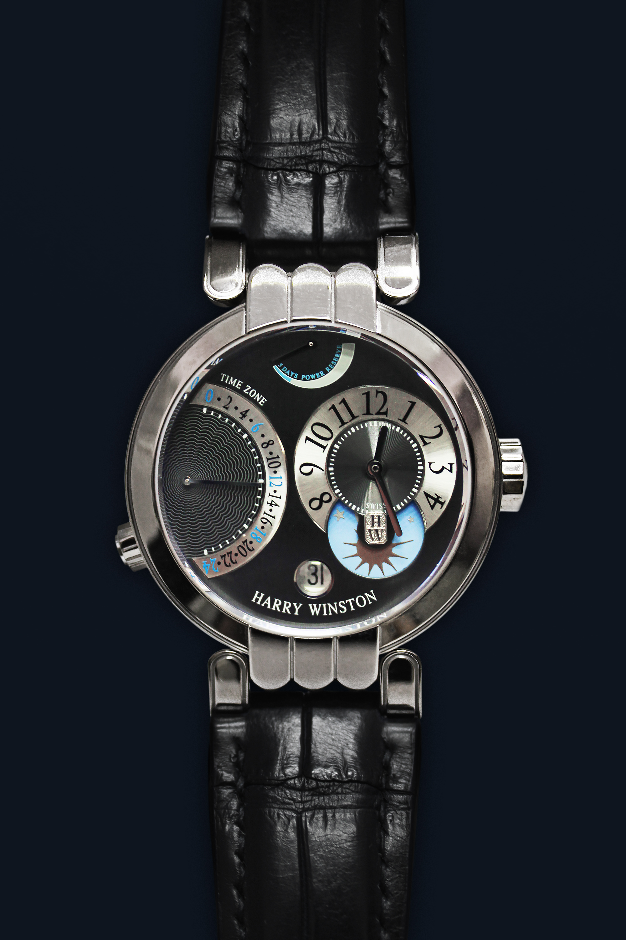 Ineichen Auctioneers - Premier Excenter Timezone White Gold