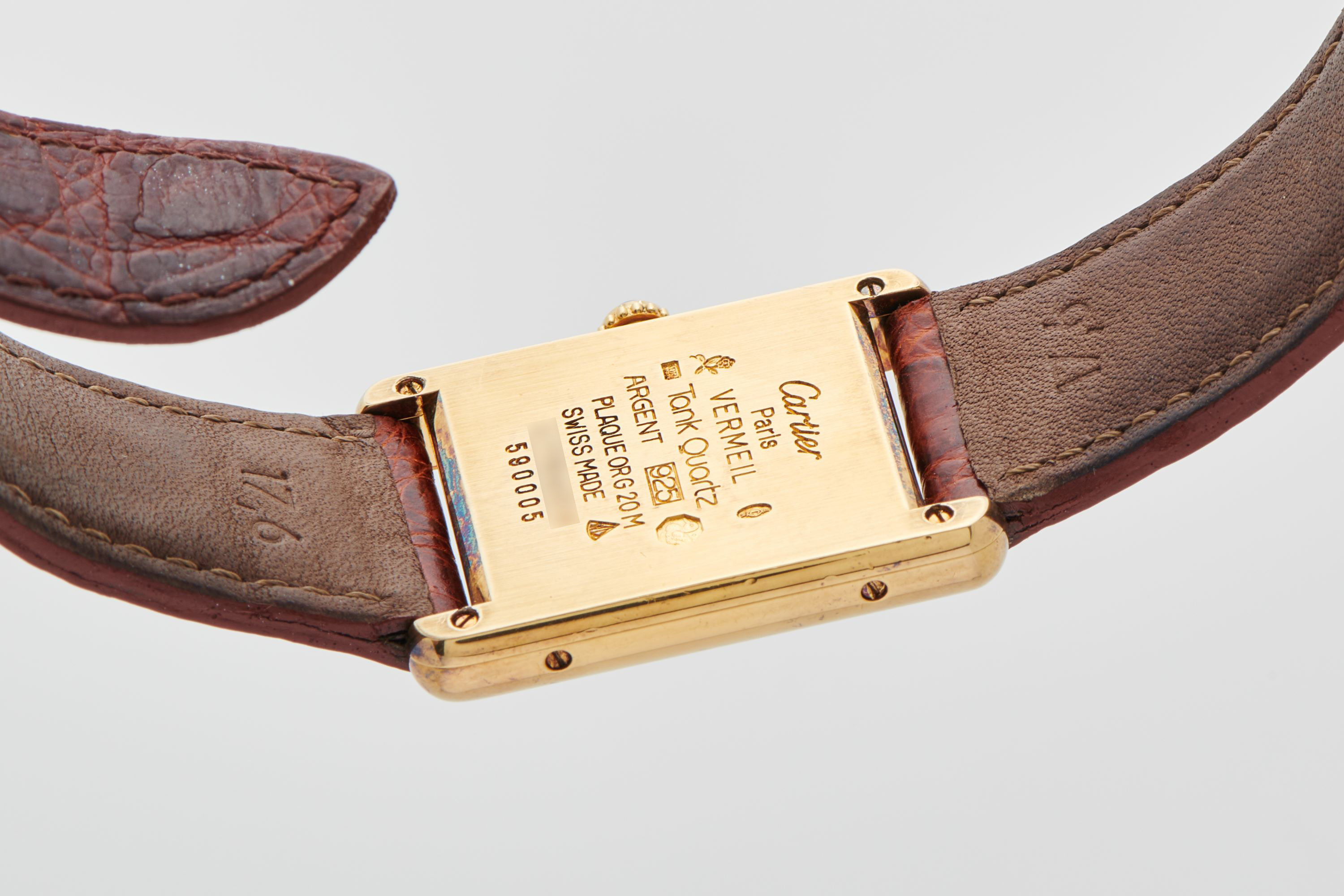 Ineichen Auctioneers - Must de Cartier Tank Vermeil Quartz