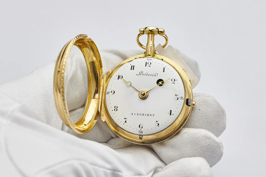 Poitevin Enamel Verge Pocket Watch
