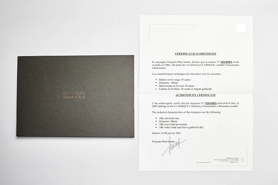 F.P.Journe Chronomètre à Résonance