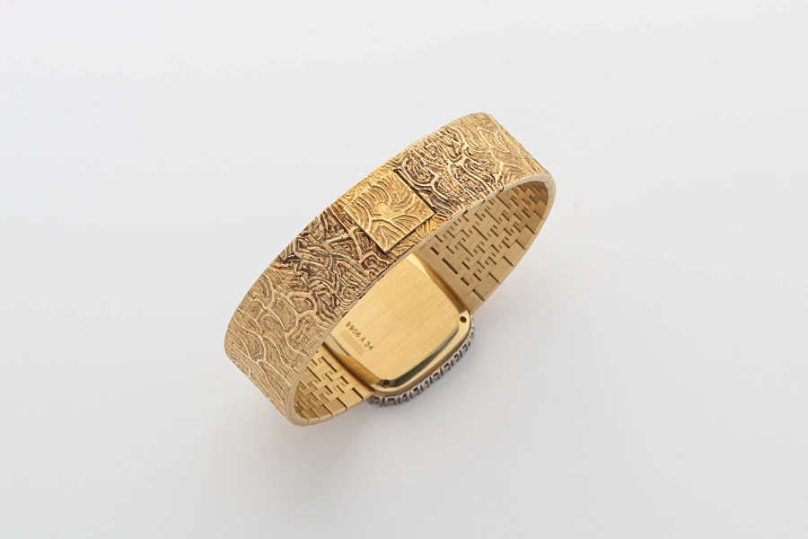 Onyx and Diamond Dial Watch Ref. 9906A in 18k Yellow Gold