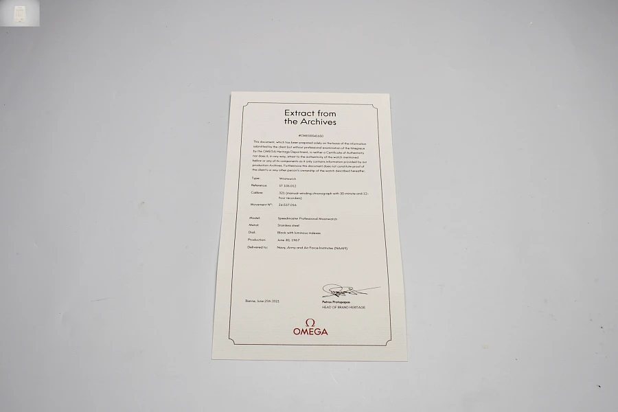 Omega Speedmaster Professional "NAAFI"