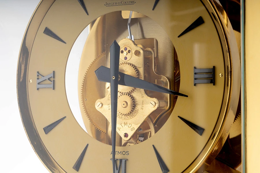 Atmos Table Clock in Gilt Brass