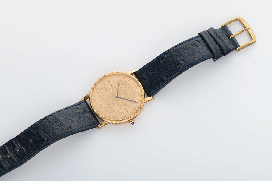 Twenty Dollar Automatic Coin Watch 18k Yellow Gold