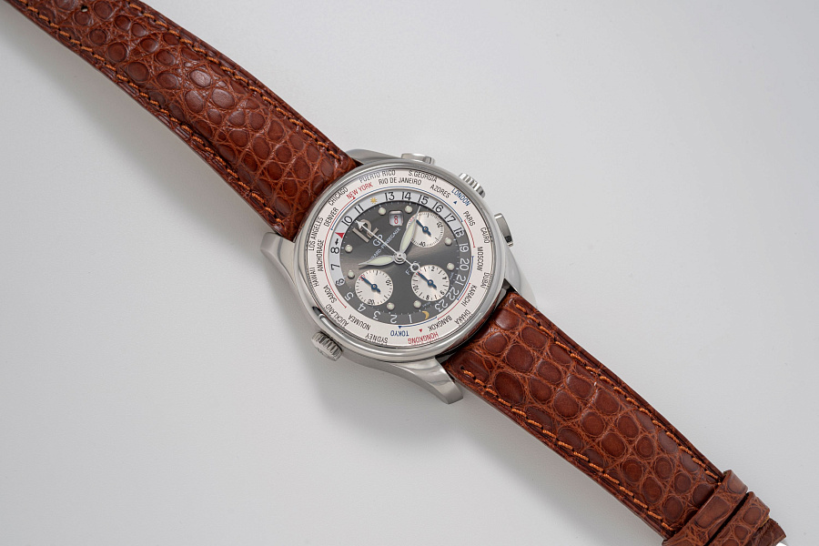 World Timer Chronograph Ref. 49805 in Stainless Steel