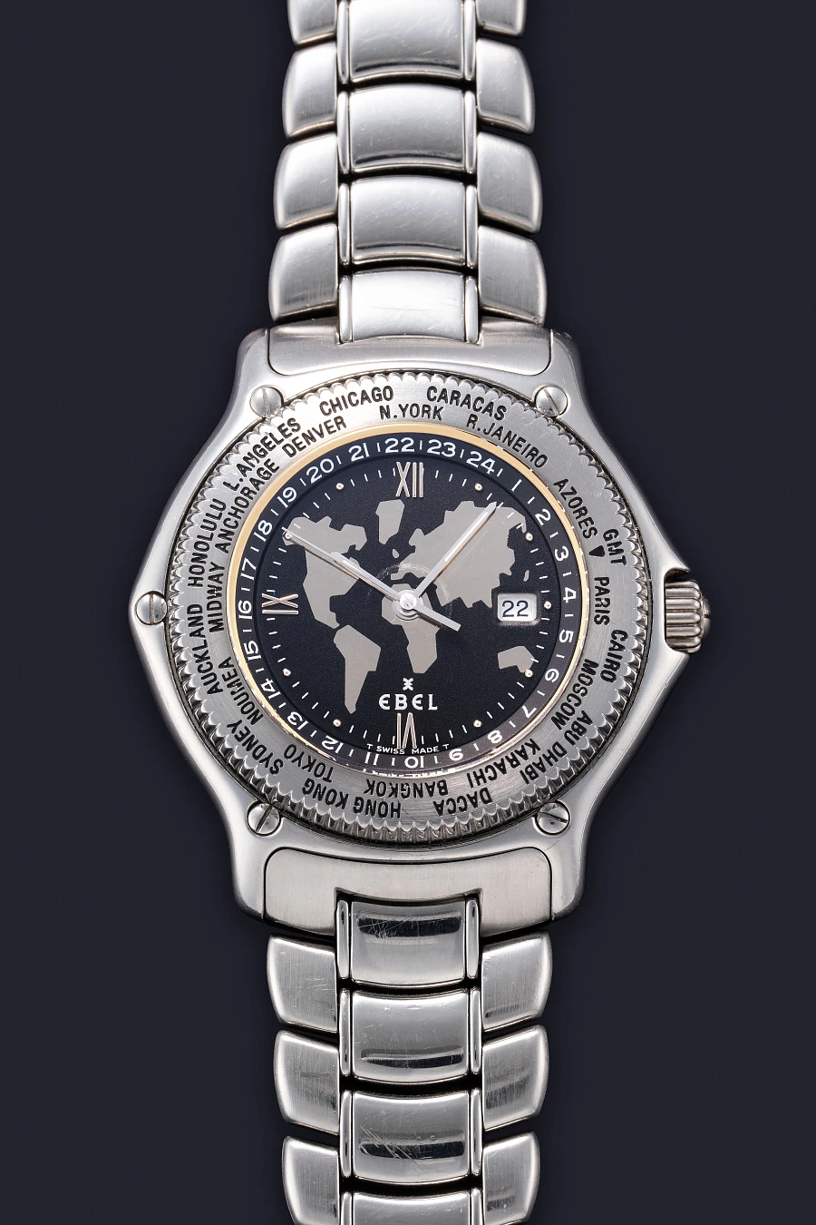 Voyager World Time Ref. 9124913 in Stainless Steel