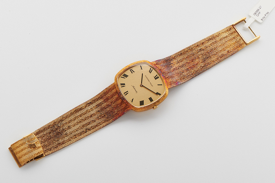 TV-Dial Dress Watch Ref. 99 in 18k Yellow Gold with Heavy Pink Patina