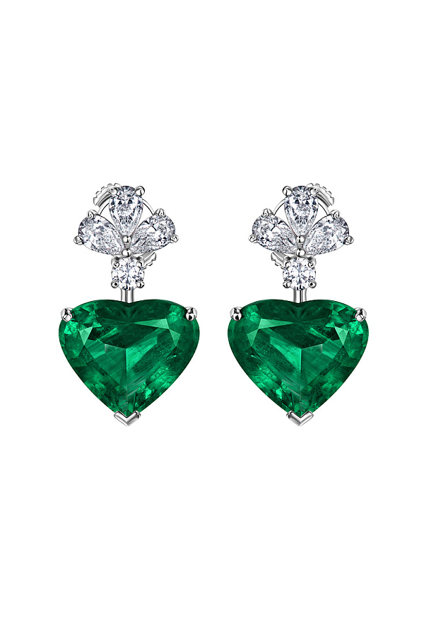 Emerald Earrings 7,01/6,96 ct.
