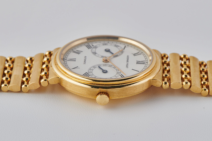 Day-Date Ref. 25573BA on a Special Ladder Bracelet in 18k Yellow Gold