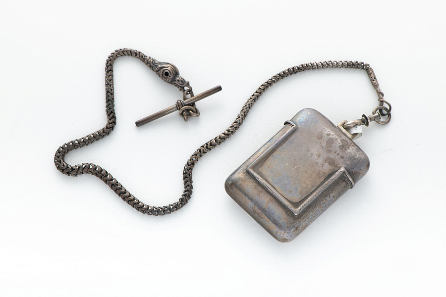 Sport Flask-Style Pocket Watch in Silver
