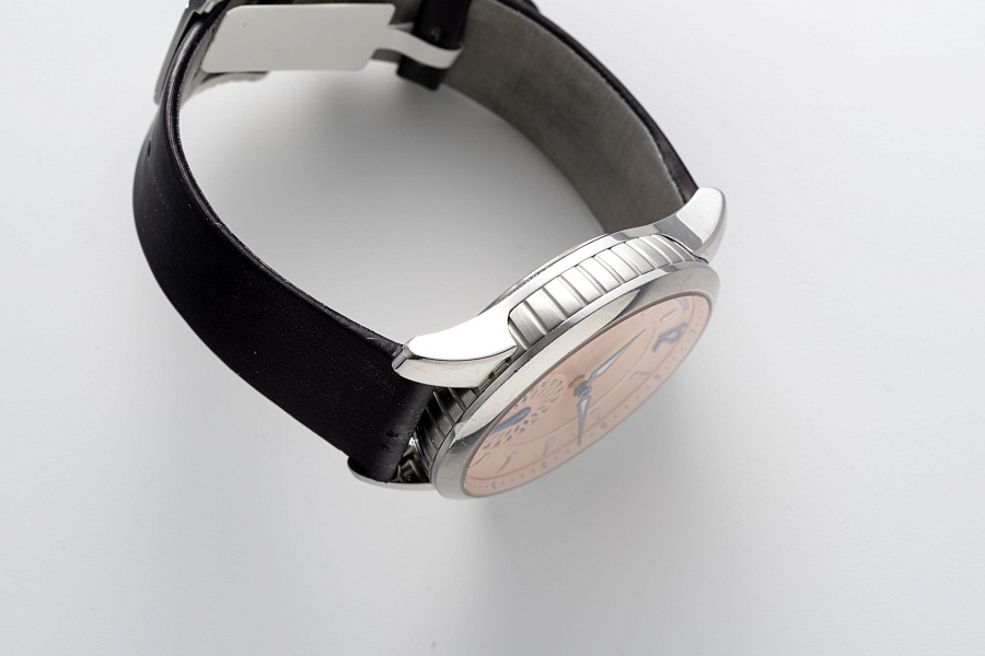 Salmon Dial Watch in Stainless Steel