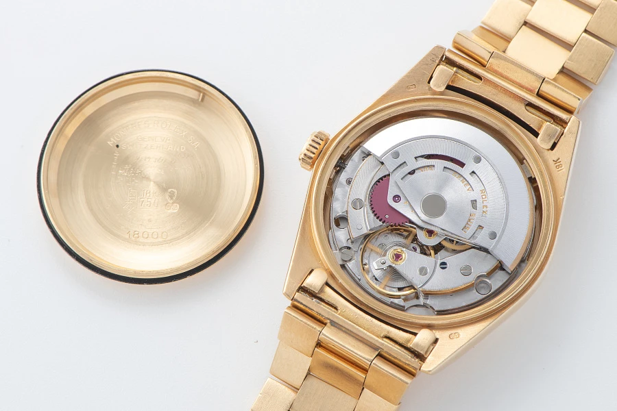 Day-Date Ref. 18038 with 'Ruby String Dial' in 18k Yellow Gold