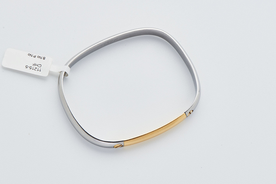 Santos Bangle in Steel and 18k Yellow Gold