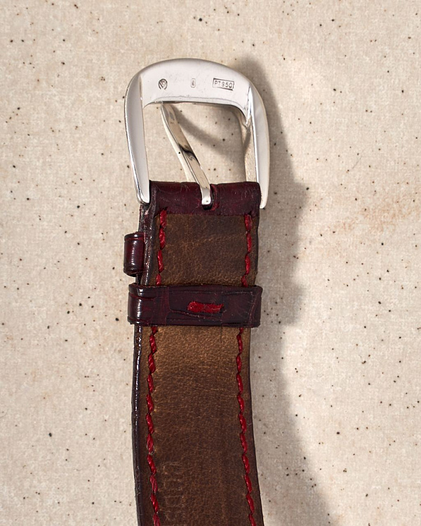 Cintree Curvex Double Heure Sautante Phase de Lune Platinum Manual Wind