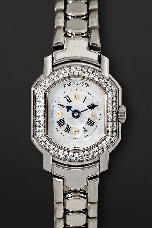 Boutique Ladies Watch Manual Wind White Gold & Factory Diamonds