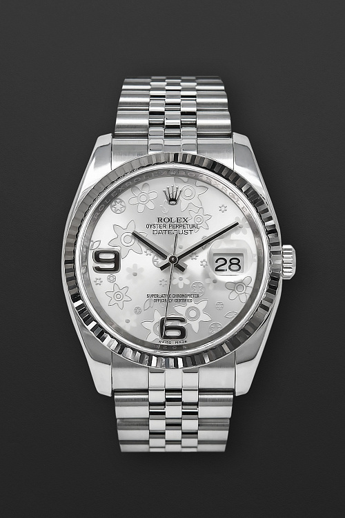 Datejust 36mm 116234 ‘Rolesor Gris’ Floral Dial