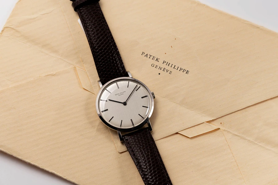 Calatrava Linen Dial Ref. 3538 in 18k White Gold