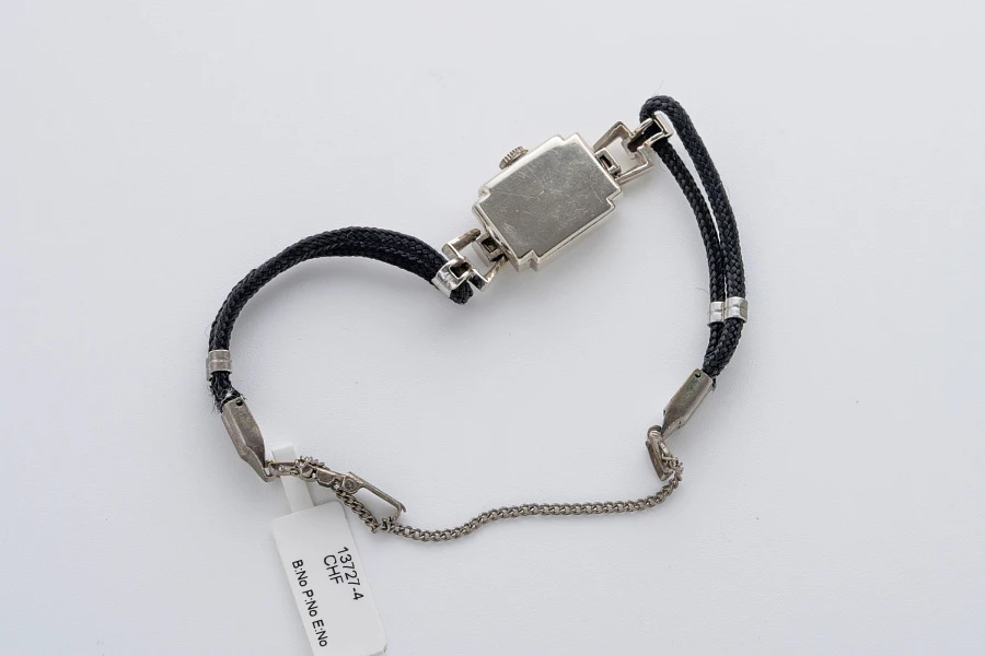 1920s Cocktail Watch in 14k White Gold with Diamonds
