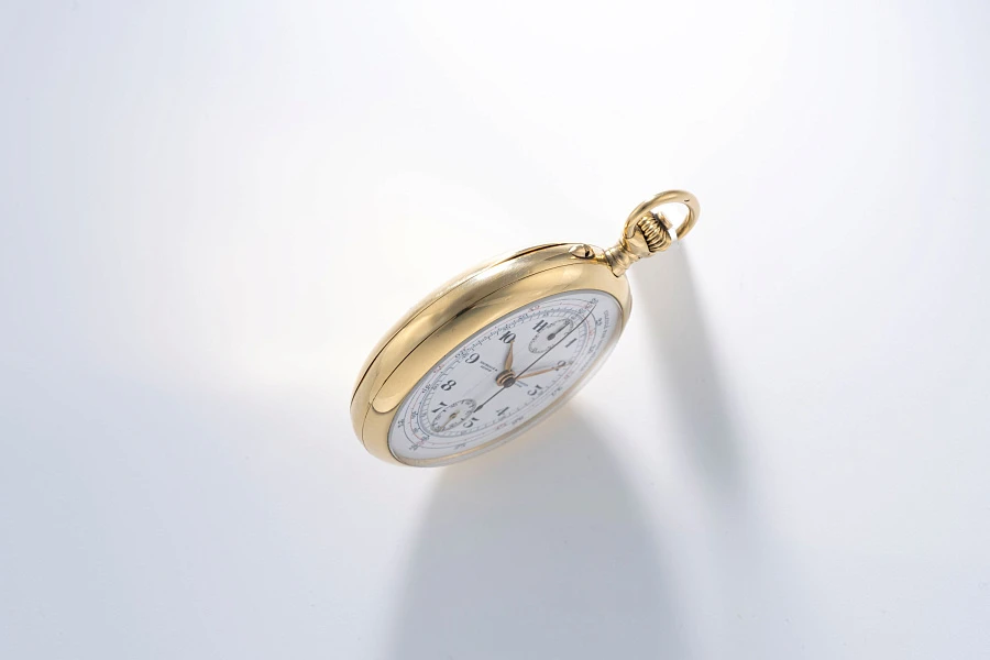 Chronograph Pocket Watch in 18k Yellow Gold