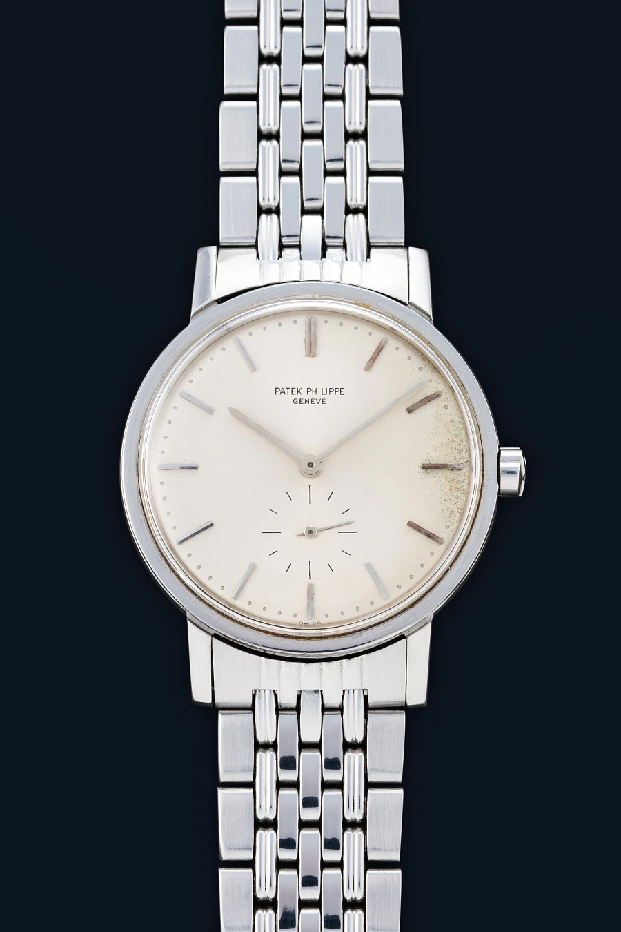 Calatrava Ref. 3466 in Stainless Steel on Gay Frères Bracelet