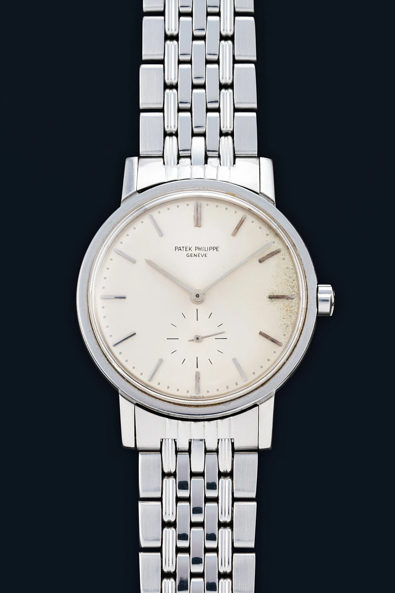 Calatrava Ref. 3466 in Stainless Steel on Gay Frères Bracelet