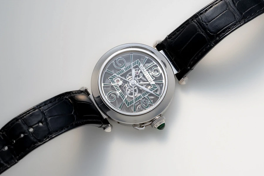 Limited Edition Pasha Skeleton Emerald Ref. WHPA0013 in 18k White Gold