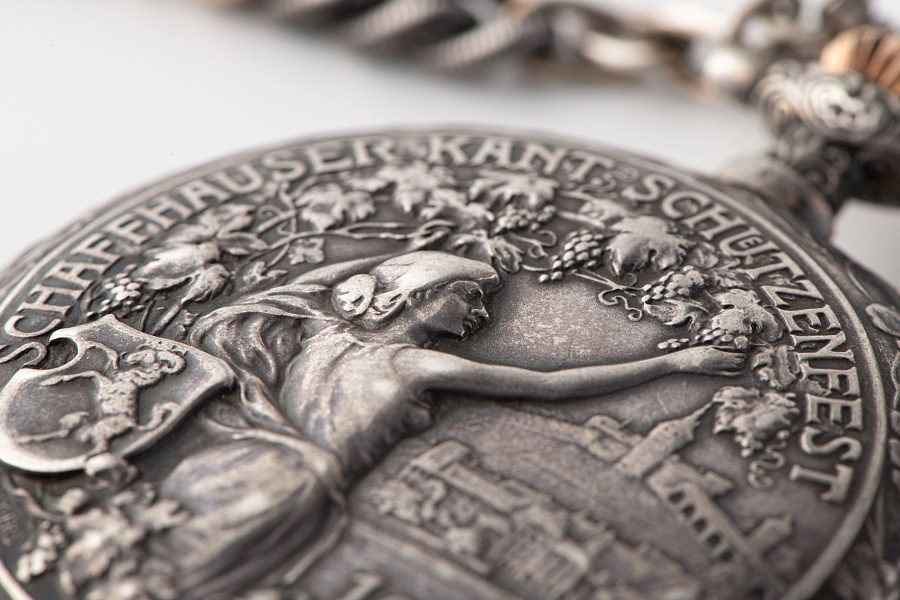 Shooting Tournament 1909 Pocket Watch in Silver