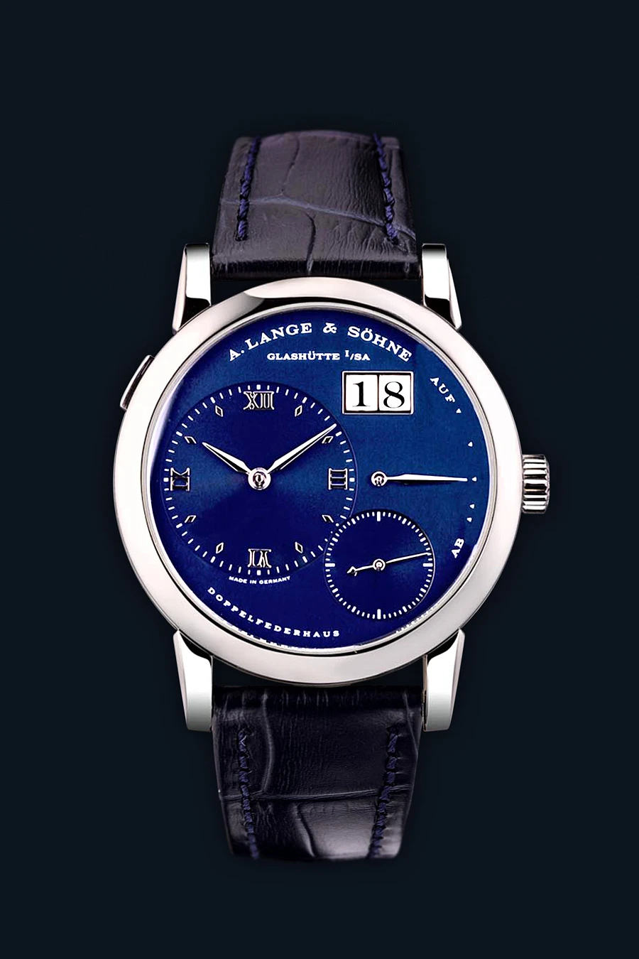 Lange 1 Blue Dial White Gold
