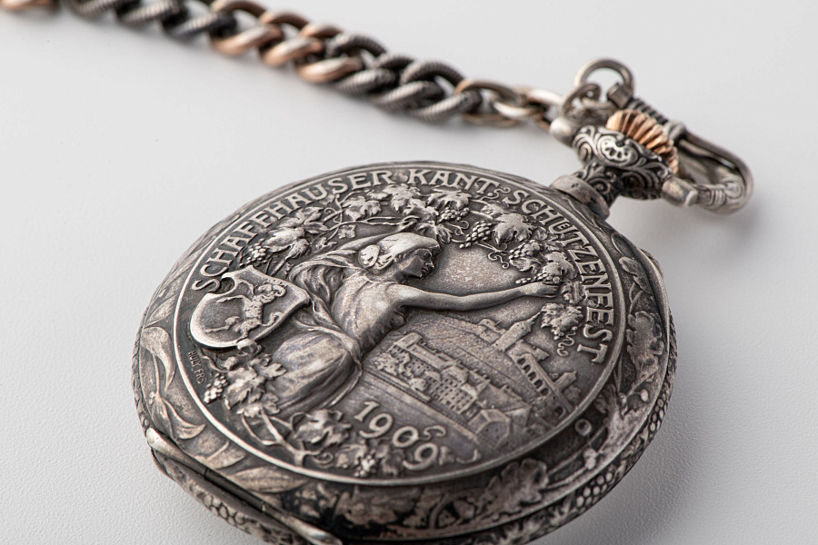 Shooting Tournament 1909 Pocket Watch in Silver