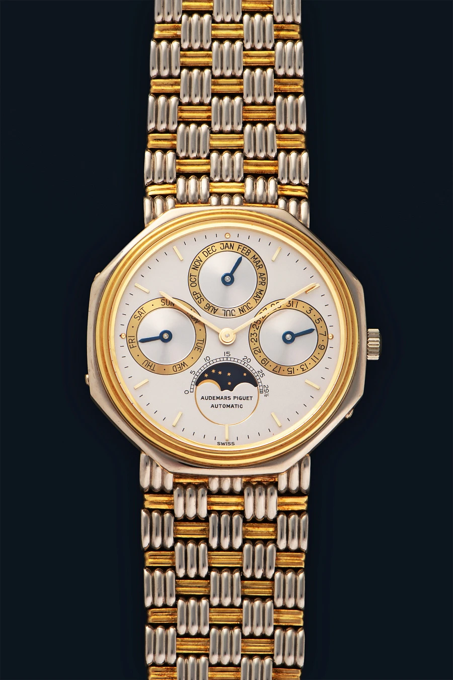 Quantième Perpetual Calendar Ref. 5557CA in 18k White and Yellow Gold