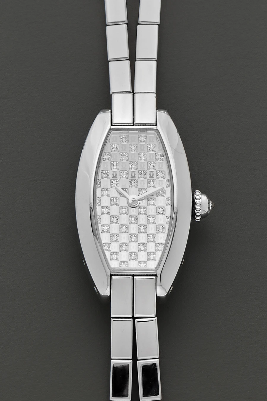 Mini Tonneau in 18k White Gold