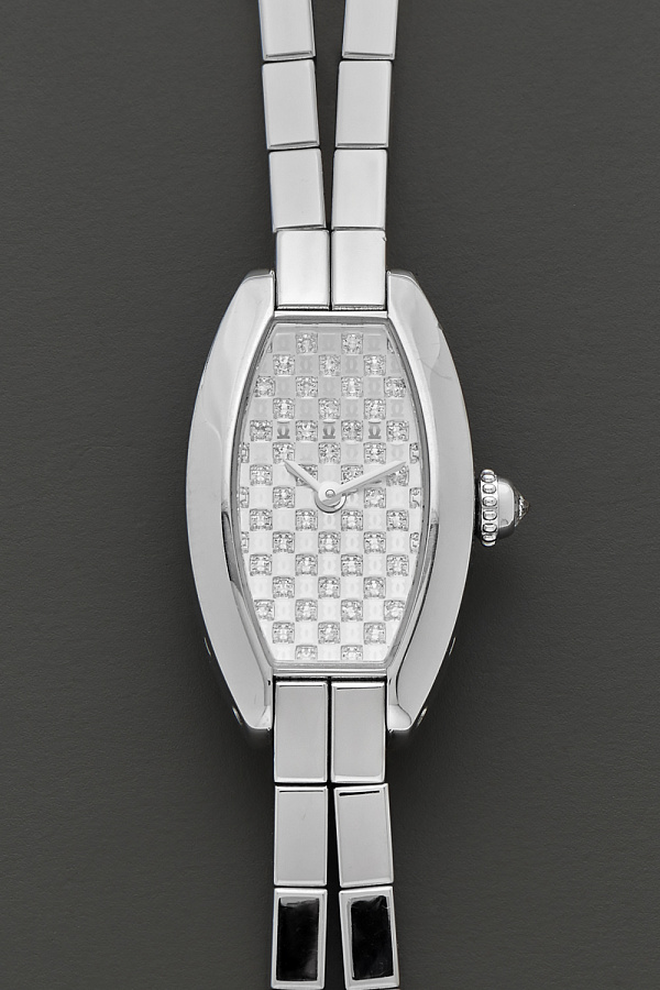 Mini Tonneau in 18k White Gold