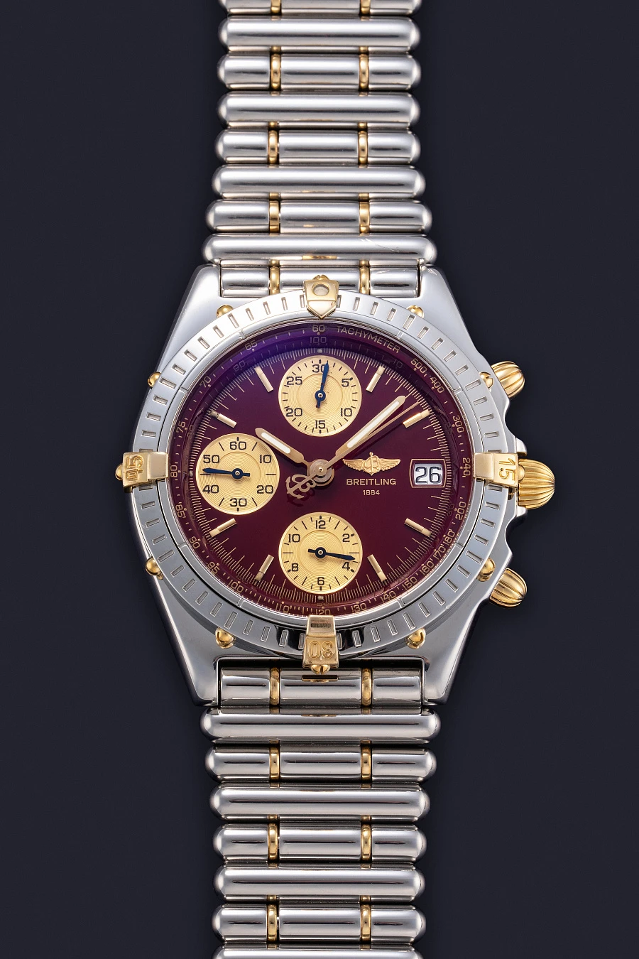 Chronomat Burgundy in Stainless Steel and 18k Yellow Gold