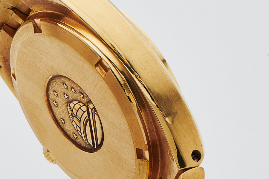 Constellation Day-Date Ref. 1680054 with Diamond Indices and Bezel in 18k Yellow Gold