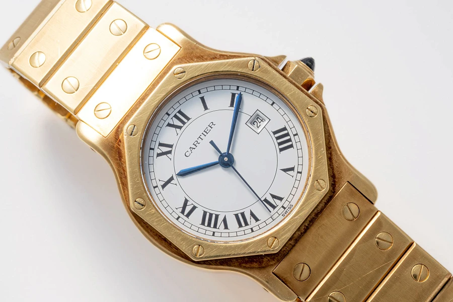 Santos Octagonal Ref. 2965 in 18k Yellow Gold