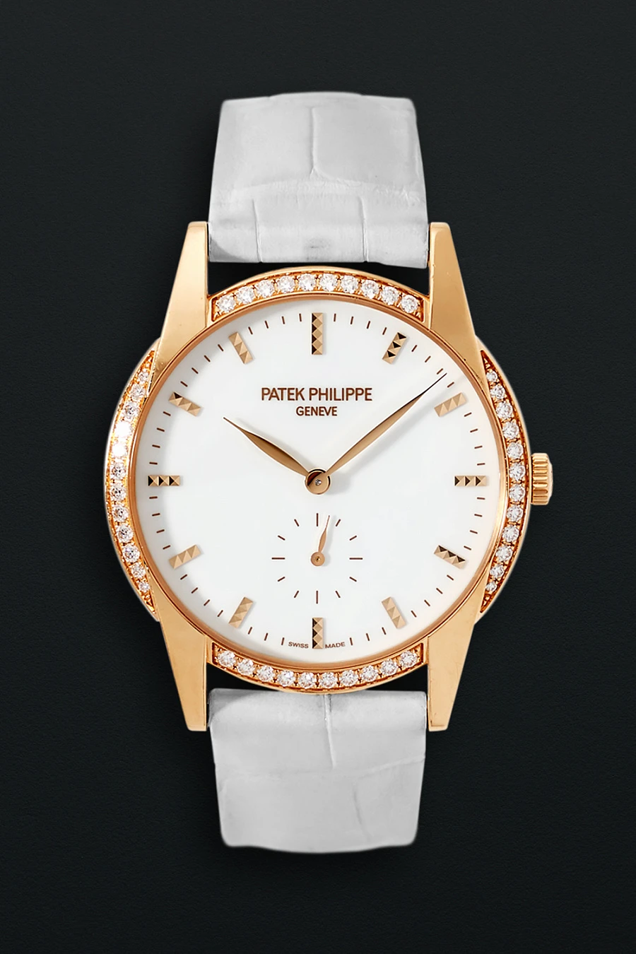Ladies Calatrava 7122 Rose Gold Diamonds