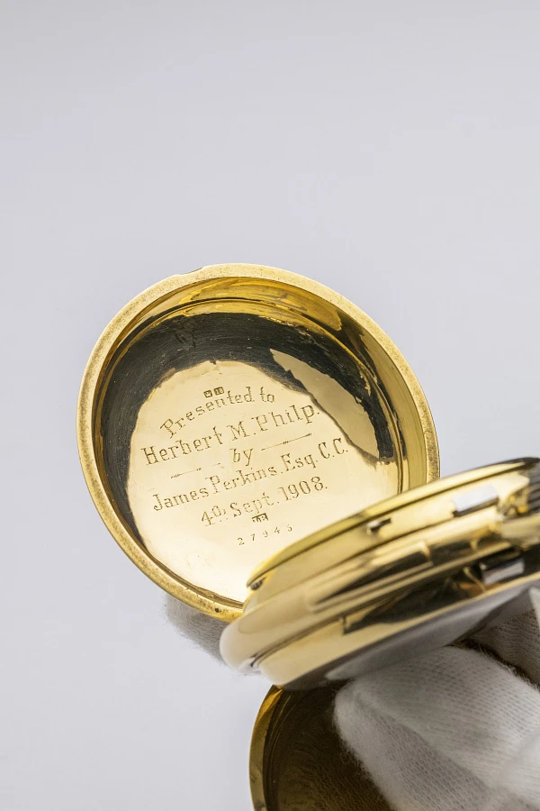 Savonette pocket watch with 1/4-repeater and full calendar