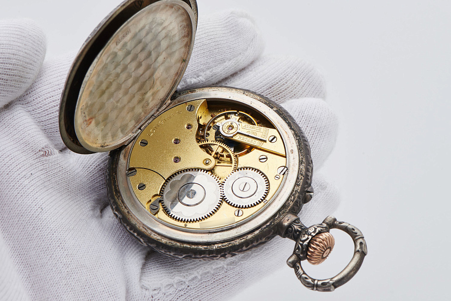 Shooting Tournament 1909 Pocket Watch in Silver