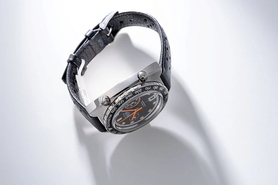 Exceedingly Rare Autavia Exotic Ref. 1163 in Stainless Steel with Ferrari Collector's Set