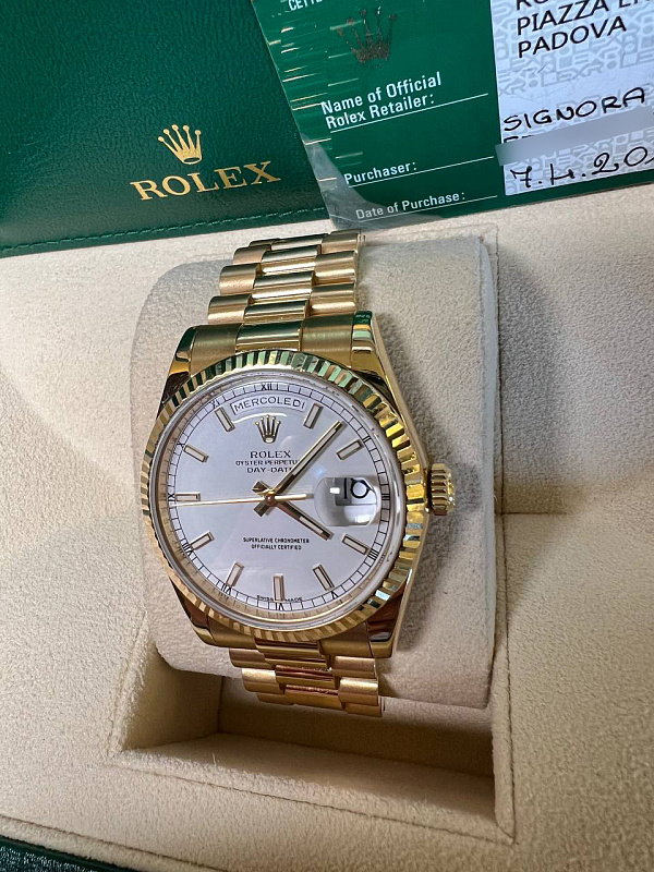 Day-Date 36 Yellow Gold Fluted / President / Ivory Dial