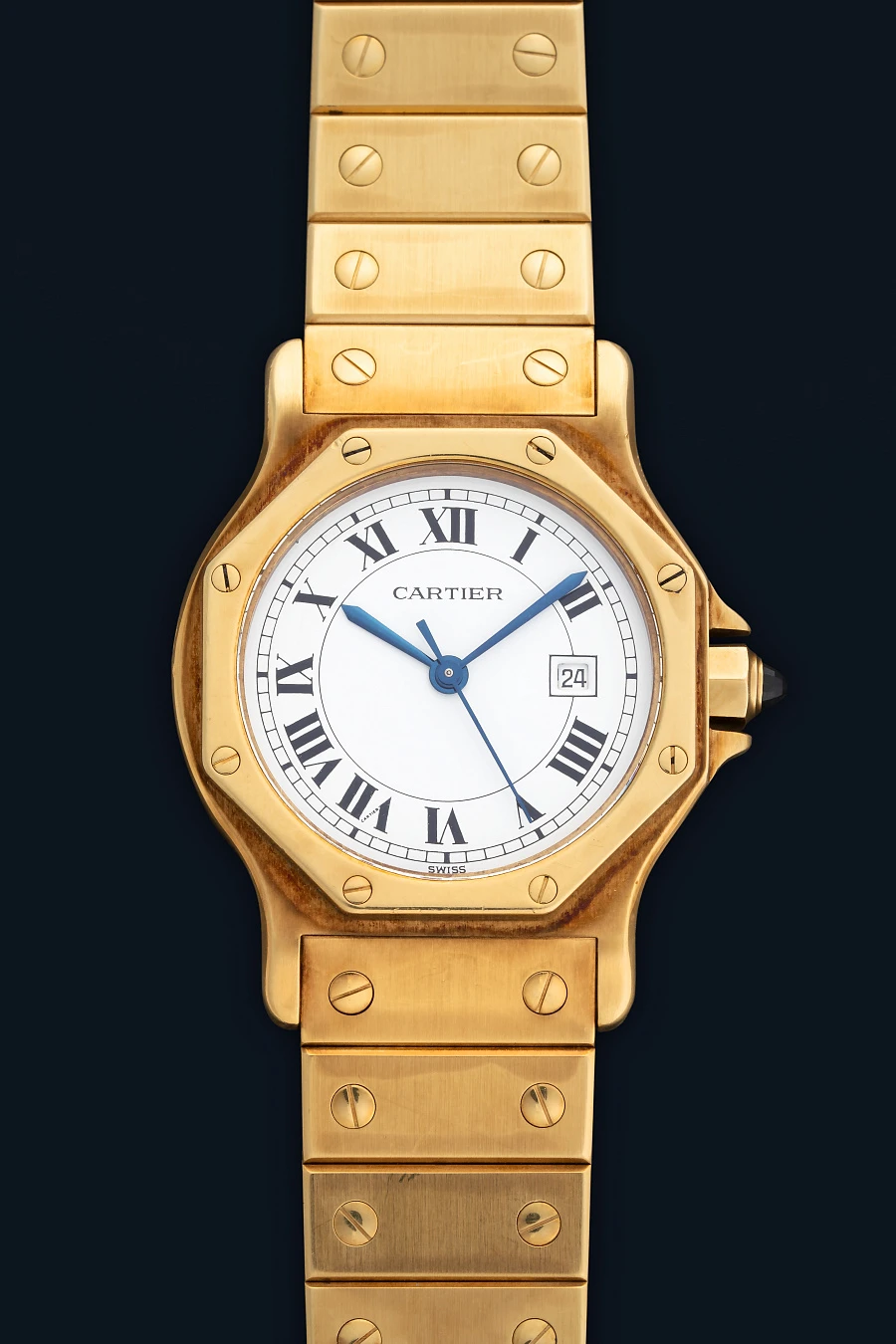 Santos Octagonal Ref. 2965 in 18k Yellow Gold