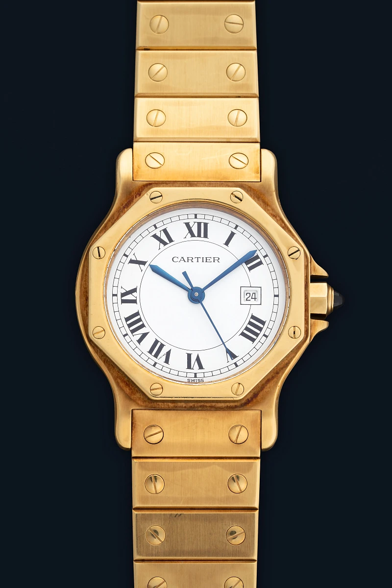 Santos Octagonal Ref. 2965 in 18k Yellow Gold