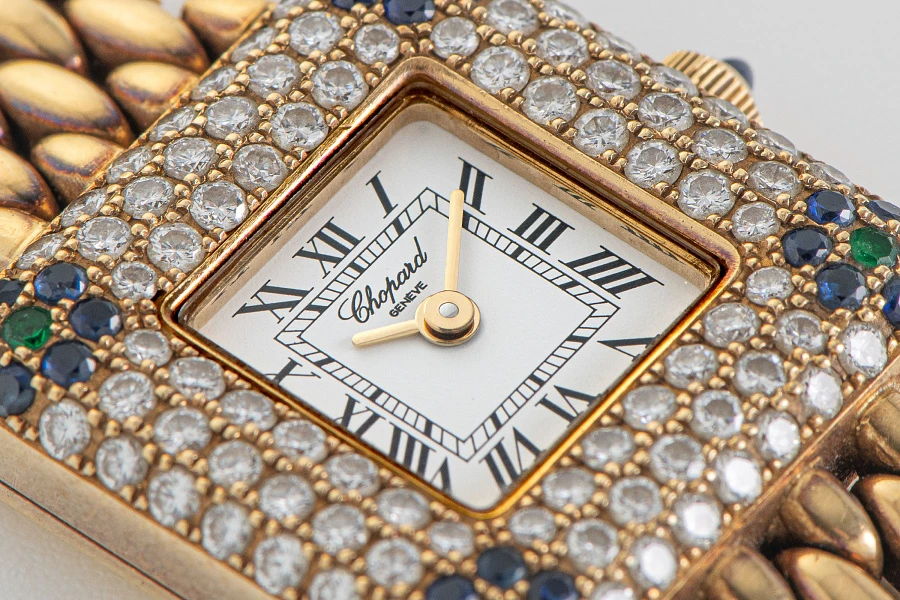 Diamond and Sapphire-Set Ladies Watch Ref. 4191 in 18k Yellow Gold