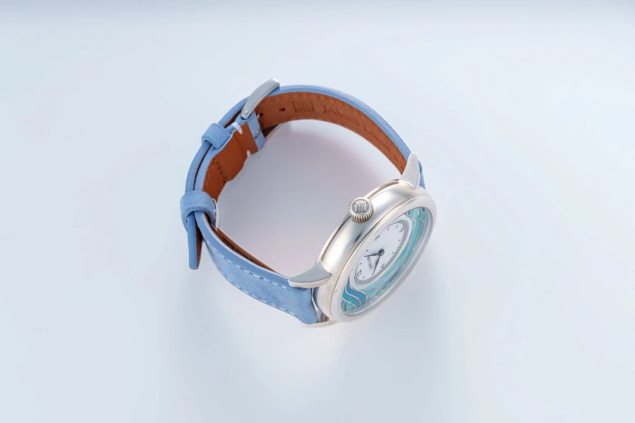Origin Series 'Water' with Enamel Dial and Sterling Silver Case