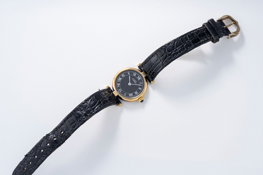 Must de Cartier Vermeil with Black Dial