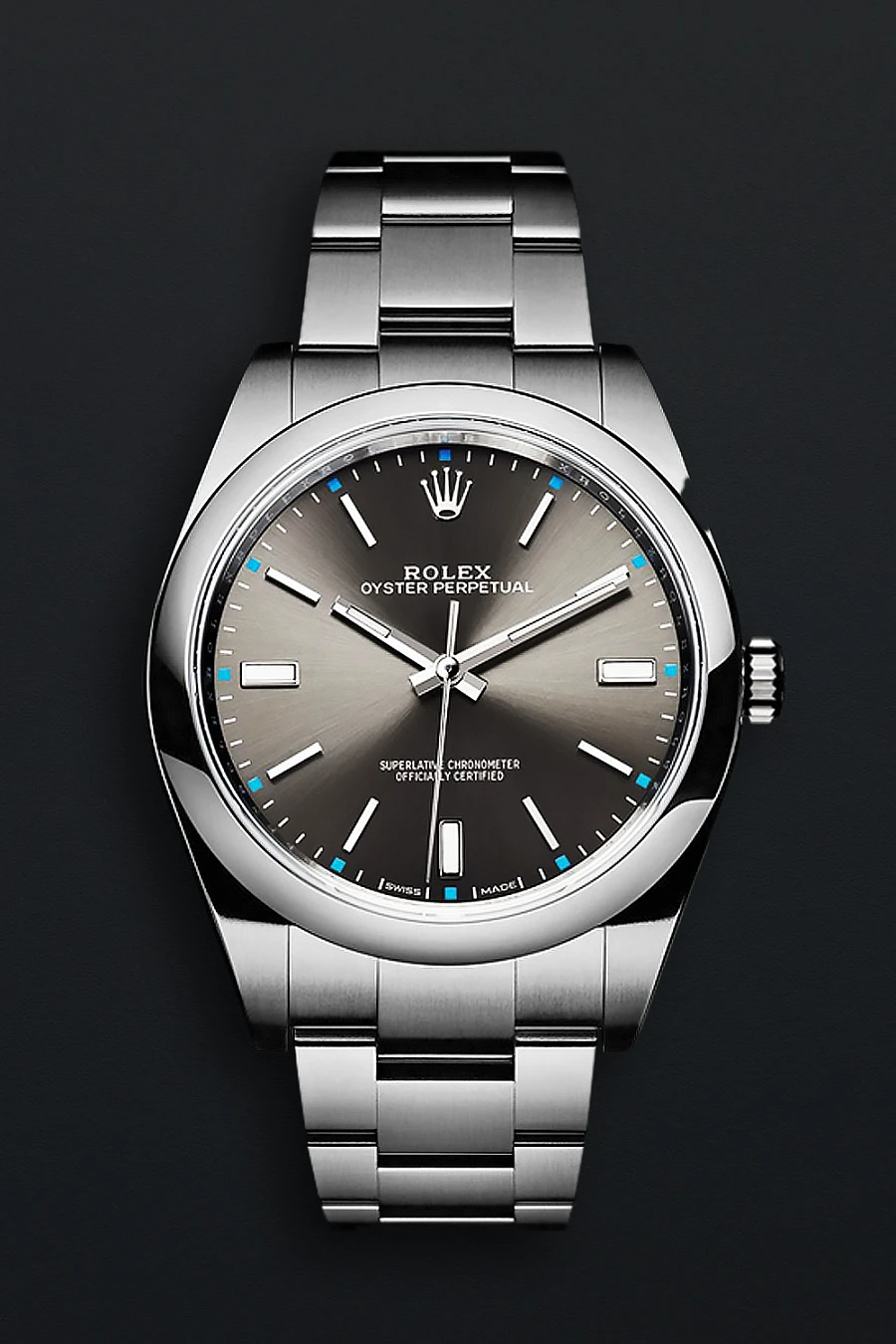 Oyster Perpetual 114300 Grey Sunburst Dial