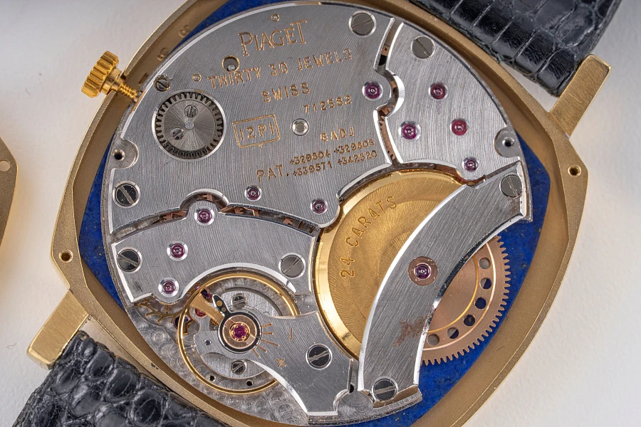 Automatic Lapis Lazuli Dial Dress Watch Ref. 13406 in 18k Yellow Gold