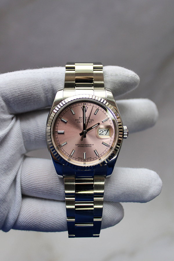 Datejust 36 ‘Rolesor Gris’ 116234 Pink Dial