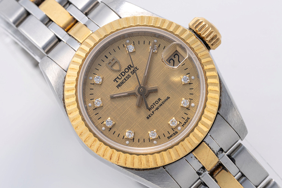 Princess Date Ref. 92513 in Stainless Steel and 18k Yellow Gold
