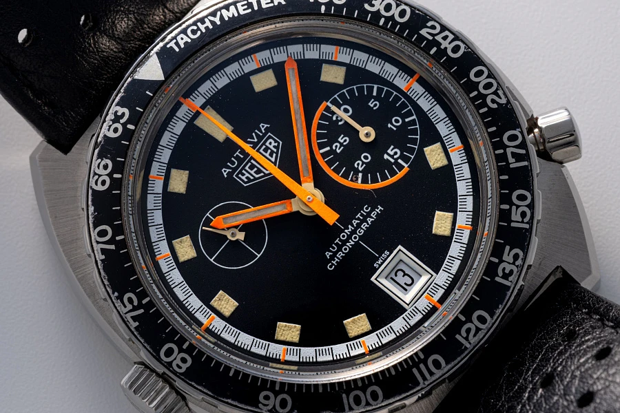 Exceedingly Rare Autavia Exotic Ref. 1163 in Stainless Steel with Ferrari Collector's Set
